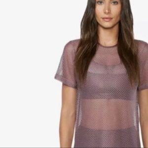 KORAL mesh mauve short sleeve tee size medium
